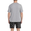 image:imageMens Pajamas Set Short Sleeve Raglan Shirts and Shorts Lounge SleepwearFp Black Star Moon