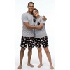 image:imageMens Pajamas Set Short Sleeve Raglan Shirts and Shorts Lounge SleepwearFp Christmas Snowman