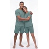 image:imageMens Pajamas Set Short Sleeve Raglan Shirts and Shorts Lounge SleepwearHaze Blue