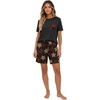 image:imageMens Pajamas Set Short Sleeve Raglan Shirts and Shorts Lounge SleepwearLeopard Star