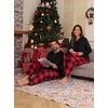 image:imagePrinStory Couples Matching Fleece Pajama Set for Women amp Men Warm SleepwearFp Red Black Plaid