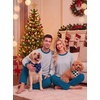 image:imagePrinStory Mens Pajama Sets Long Sleeve Sleepwear Pjs Soft Nightwear S2XLBlack Plaid Blue Plaid