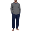 image:imagePrinStory Mens Pajamas Set Lightweight Long Sleeve Shirts and Pants1 Navy Blue