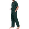 image:imagePrinStory Mens Pajamas Set Short Sleeve Button Down Sleepwear Pjs S2XLChristmas Green