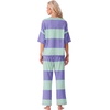 image:imagePrinStory Womens Pajama Sets Striped Pajama Set with PocketsFplight Green Pl Sp