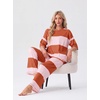 image:imagePrinStory Womens Pajama Sets Striped Pajama Set with PocketsFporange Pink Stripe