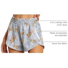 image:imagePrinStory Womens Running Shorts Summer High Waisted Quick Dry Athletic Work Out Gym Zipper Pocket Shorts with LinerFp Gray Branche Maple