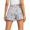 image:imagePrinStory Womens Running Shorts Summer High Waisted Quick Dry Athletic Work Out Gym Zipper Pocket Shorts with LinerFp Gray Branche Maple