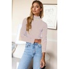 image:imagePrinStory Womens Tops Long Sleeve Shirts Slim Fit Business Dressy Casual Pullover Tee for 2025 TrendyFp Yellow Purple Stripe