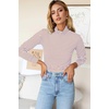 image:imagePrinStory Womens Tops Long Sleeve Shirts Slim Fit Business Dressy Casual Pullover Tee for 2025 TrendyFp Yellow Purple Stripe