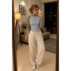 image:imageWomens Half Zip Mock Neck Thermal Tops Long Sleeve Crop T Shirts Fall 2026Gray Green Light Gy