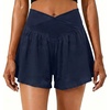 image:imagePrinStory Athletic Shorts for Women Flowy 2 in 1 Running Shorts 6 XSXLNavy Blue