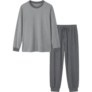 image:imagePrinStory Mens Pajamas Set Lightweight Long Sleeve Shirts and Pants2 Dark Gray